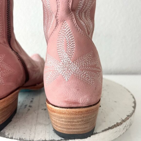 Lane LEXINGTON Over the Knee Womens Cowboy Boots 7 Pink Western Cowgirl Lace up - Picture 5 of 16